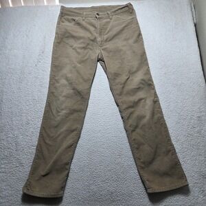 Vintage 1970s Levi's White Tab Corduroy Pants Talon 42 USA Mens 38x31 Beige
